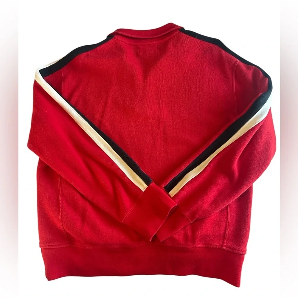 Vintage Polo by Ralph Lauren Red Zip Up Sweater with High Collar